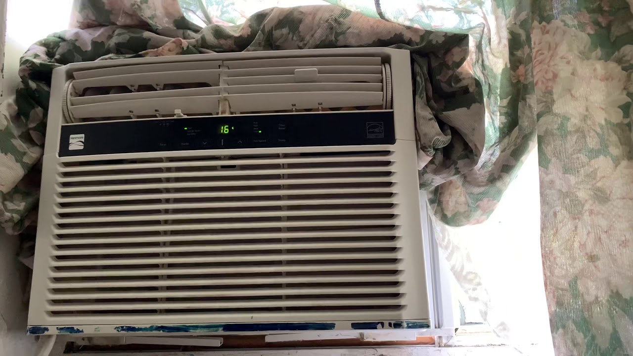 2013 Kenmore 10,000BTU window air conditioner start up - YouTube