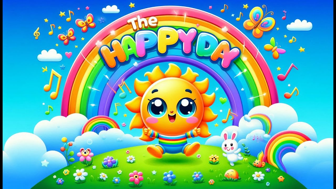 The Happy Day Song 🌞 | Fun Kids Animation | Learn Colors, Numbers & Dance Together!