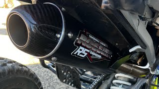 Ltr450 gets new exhaust setup (insanely loud!