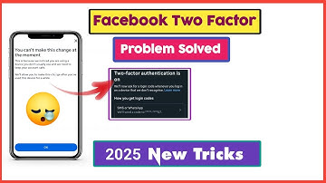 Facebook two factor authentication problem | You can