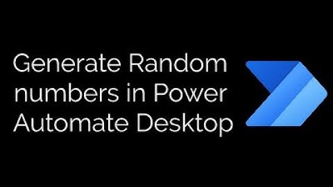 Generate Random Numbers in Power Automate Desktop || #power automate #microsoft