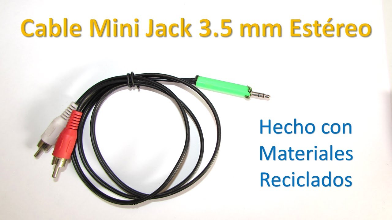 Cable Mini Jack 3.5 mm Estéreo Hecho con Materiales Reciclados 