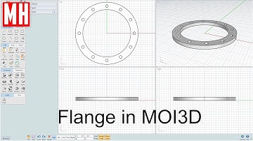 MOI3D Tutorial ( 2025 ) : How to model a 3D Flange