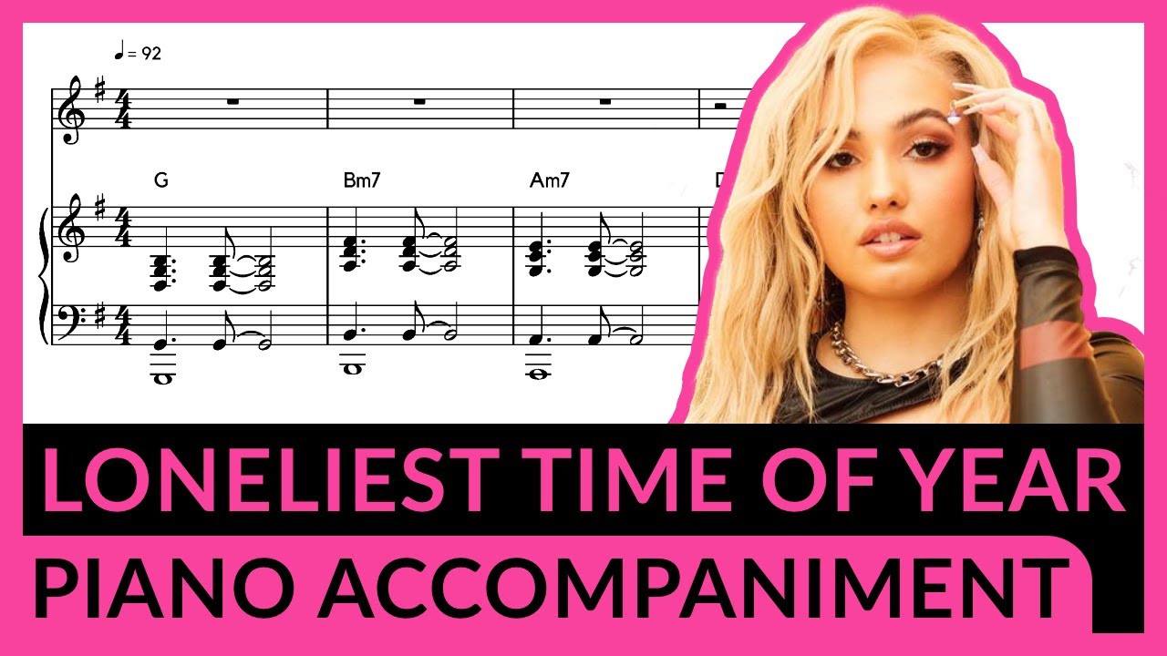 Mabel - Loneliest Time of Year, arranged for Piano & Voice | Sheet music demo