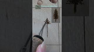 PINE TREE for beginners - pyrography tutorial #shorts
