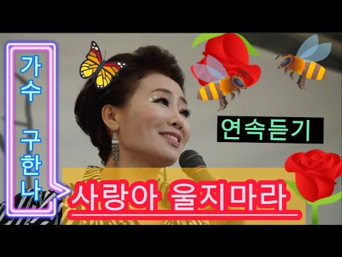 연속듣기 가수 구한나 사랑아 울지마라 가사첨부