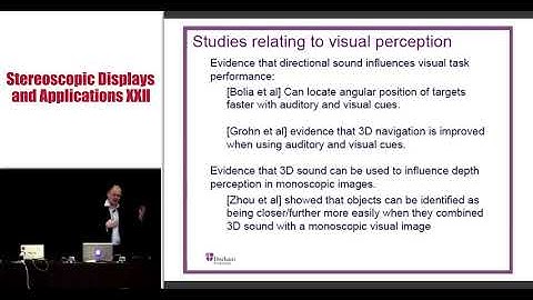 Can the depth perception of stereoscopic images be influenced by 3D sound?