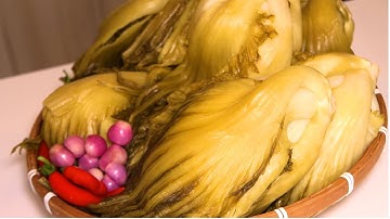 Cách làm dưa cải chua đơn giản mà ngon nhất, cải chua vàng ươm, giòn rụm, thơm nồng