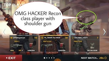 HACKER or GLITCH!! Recon class player with shoulder gun (Modern Combat 5 is trolling us😂)