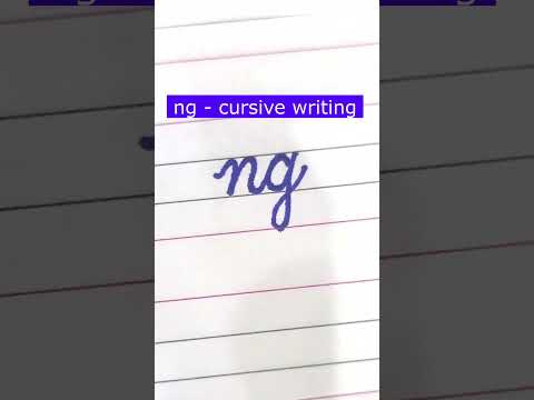 How to write small letter ng | Cursive writing a to z #cursivewriting #handwriting  #shorts #cursive