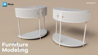 Maya 2024 Tutorial - Furniture Table Modeling in Autodesk Maya 2024