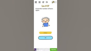 Brain Out level 117 - Count the number of hairs again