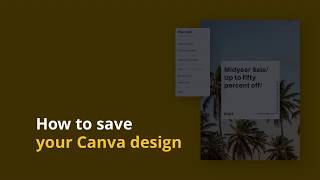 How to save your Canva design