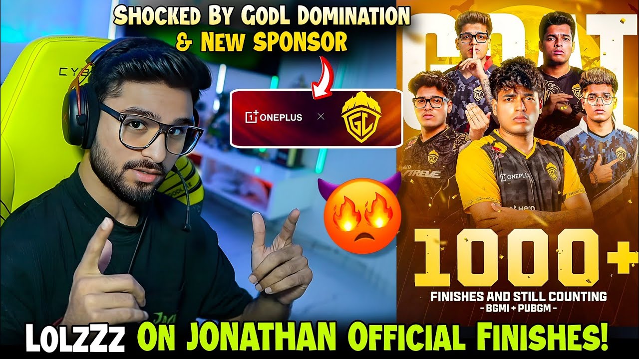 LolzZz React On JONATHAN 1000 Finishes 🔥😱 Shocked By GodL Domination 🤯 LolzZz On ONEPLUS X GODL 🚨