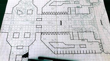 Ruins of Rukdar-Zin (Part 1) Hand Drawn Dungeon Map!