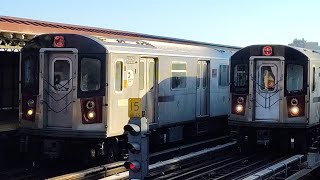 IRT White Plains Road Line R62 NIS R142 (2)(3)(4)(5) Trains Express local Rush Hour Wast Farm Square