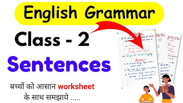 Class 2 Sentences | Class 2 English Grammar Sentences | Class 2 Sentences Worksheet| Grade 2 English