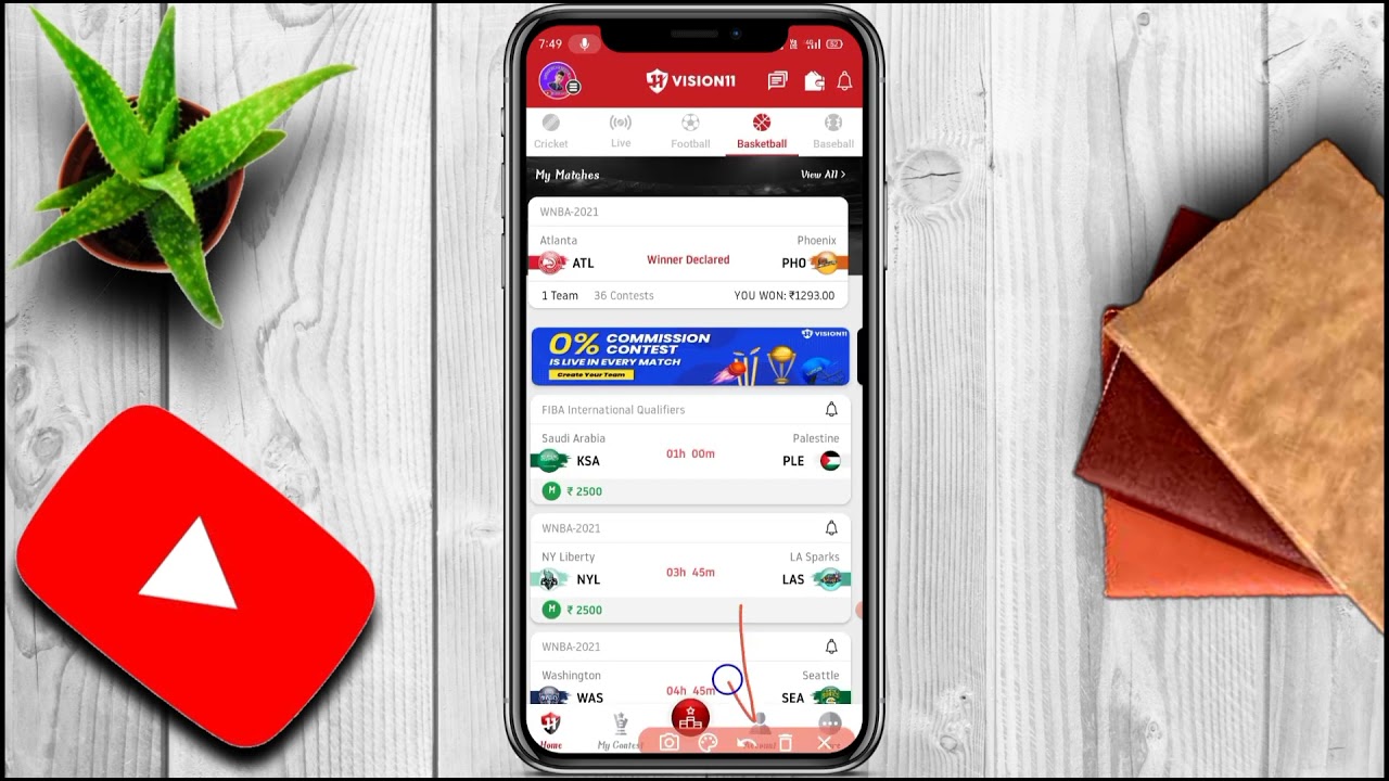 new fantasy app today launch 100% bonus use in Head2 Head contest free entry