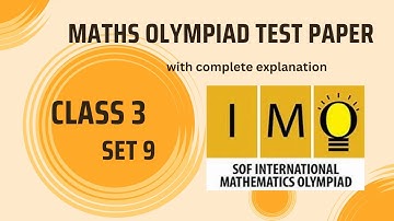 Maths Olympiad preparation paper class 3 set 9 /IMO /multiple choice questions with explanation/sof