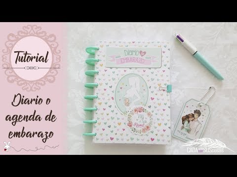 ¡IMPRIMIBLES GRATIS! Agenda o diario de embarazo tipo Happy planner