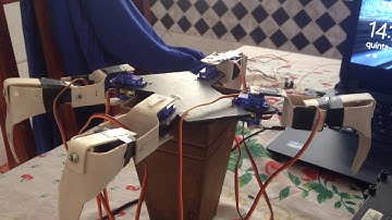 robo quadrupede com arduino mega, aranha robô, spider robot