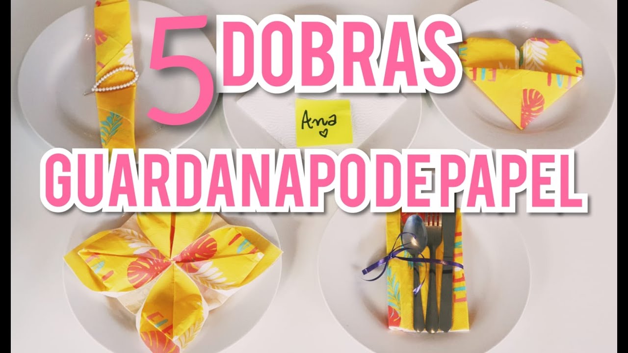 Dobras de Guardanapo de Papel para Mesa Posta YouTube