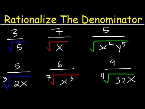 Rationalize the Denominator and Simplify With Radicals, Variables, Square Roots, Cube Roots, Algebra