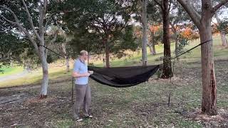 Warbonnet Blackbird Hammock Setup Timelapse.