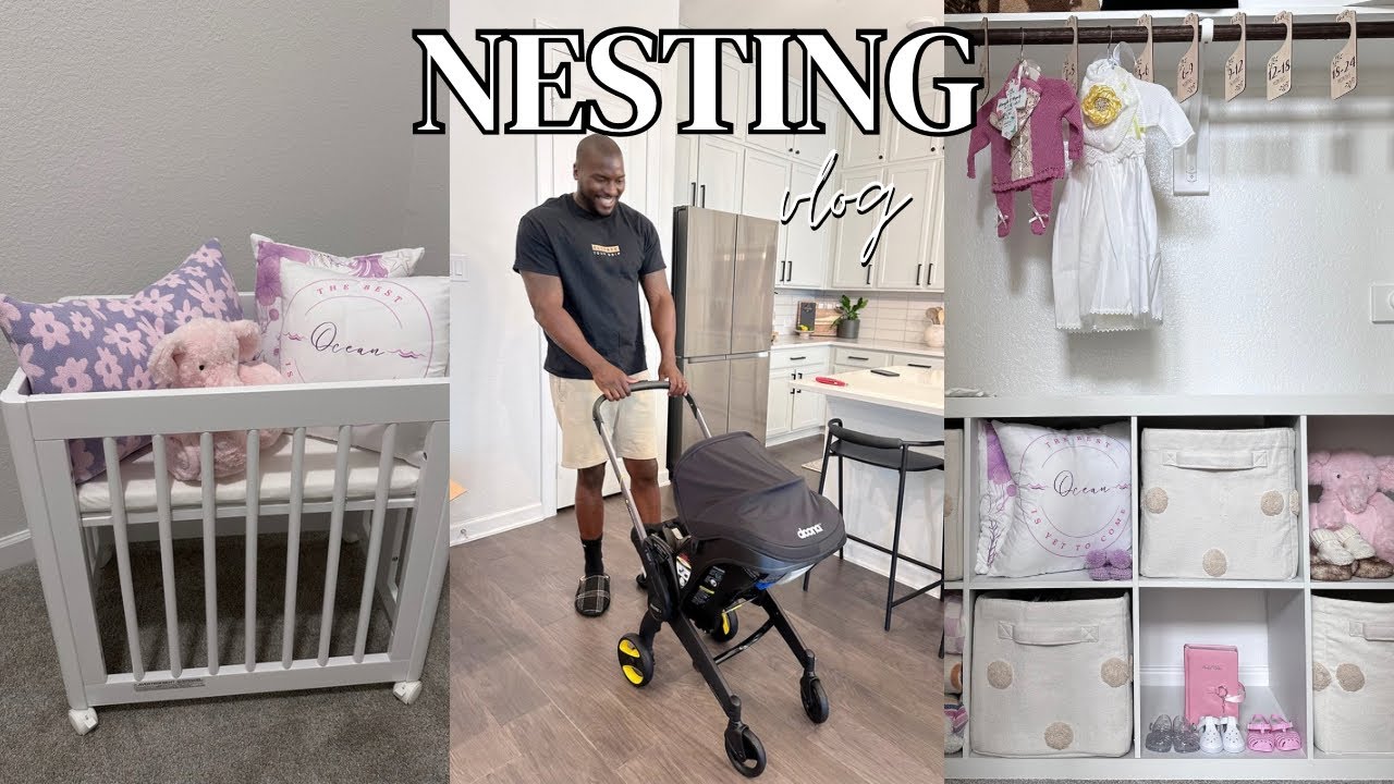 Unexpected Nursery Decor Unboxing/ Nesting Vlog | Destene and Brandon