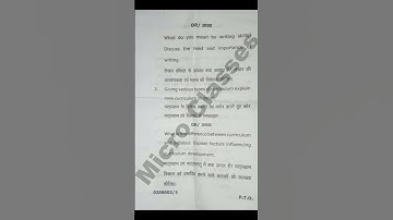 Knowledge Language and Curriculum b.ed 2025 paper MSU saharanur university