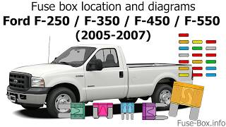 Fuse box location and diagrams: Ford F-Series Super Duty (2005, 2006, 2007) - YouTube | 2006 Ford F 250 Fuse Box Diagram | | YouTube