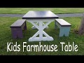 DIY Farmhouse Table &amp; Benches For kids by BCDesign01