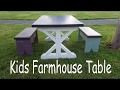 DIY Farmhouse Table & Benches For kids by BCDesign01 DIY Farmhouse Table & Benches For kids by BCDesign01