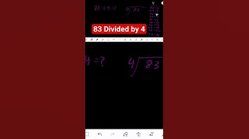 83 Divided by 4 #maths