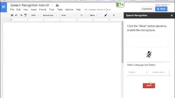 Speech Recognition Google Add-On