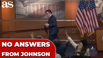 Mike Johnson SNUBS PRESS, ends news conference WITHOUT ANSWERING QUESTIONS on 41-Day Shutdown