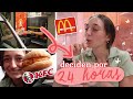 🚗 un día comiendo lo que DECIDAN LOS TRABAJADORES (muy random todo) 🍟🍪🌮 | Irene Rain