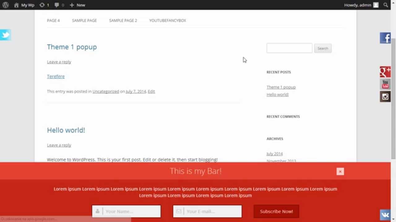 How to install and setup Ninja Bars (Ninja Popups for Wordpress)