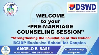Premarriage Counseling  Precana Seminar  Session 02 Apr 2022