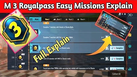 C1S2 WEEK 1 ROYALPASS MISSION EXPLAIN | M3 ROYALPASS MISSION VIDEO | BGMI M3 FULL EXPLAIN MISSION 🥳