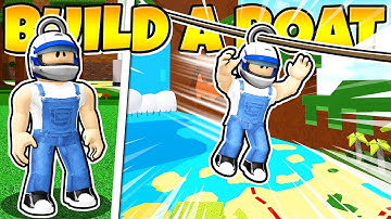 I built a ZIPLINE TO TREASURE with ROPES! Roblox Build a Boat