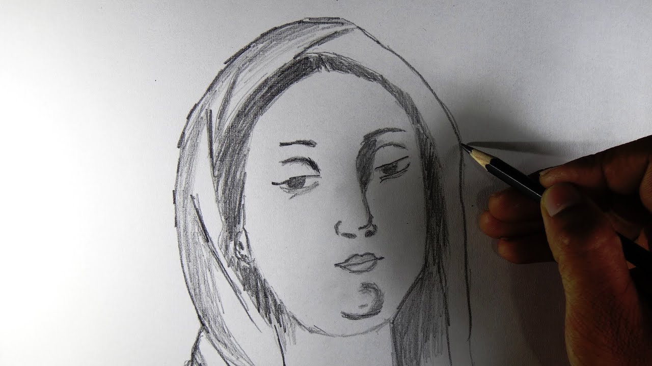 How to draw Virgin Mary - YouTube