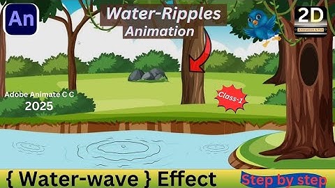 How to create Water🌊ripples animation/water effect/2danimation tutorial in hindi/animate cc tutorial