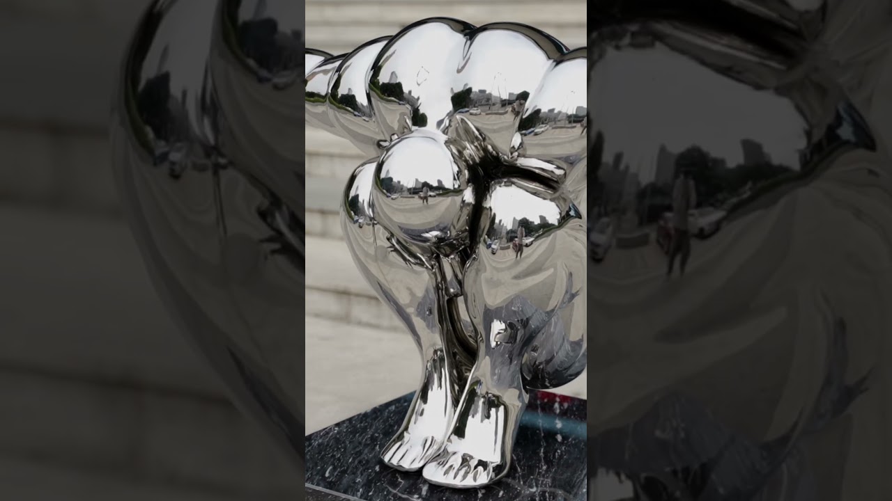 stainless steel diving man sculpture