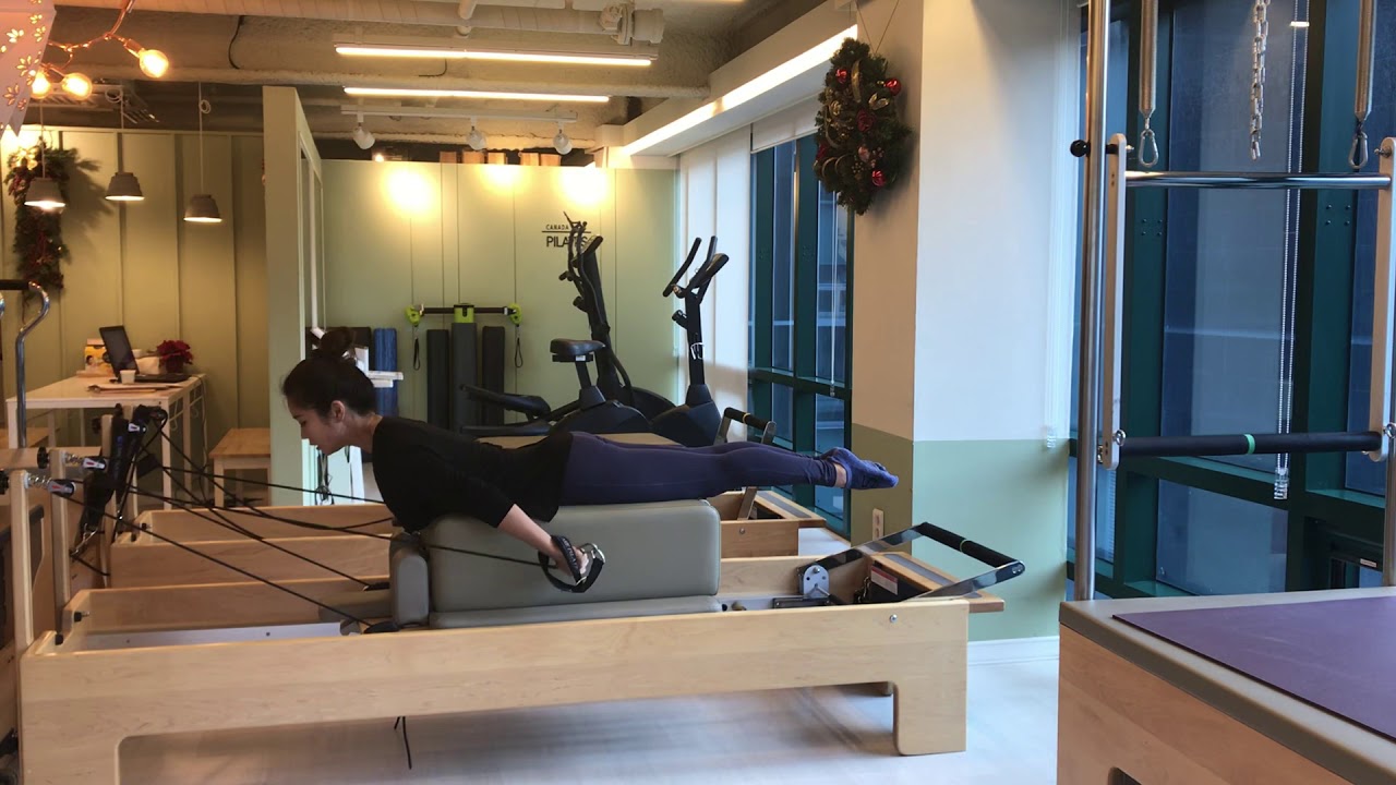 [캐나다필라테스]Reformer- Arm Pulling Strap, Long Box(Plow중급설명)