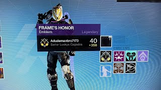 World’s Last “Frame’s Honor” Emblem Claim