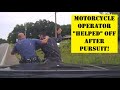 HONDA MOTORCYCLE runs from Arkansas State Police - "Helped" off bike after pursuit #chase #police