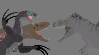 [Dc2/JWD] T-rex and Therizinosaurus vs Giganotosaurus (Jurassic world Dominion)