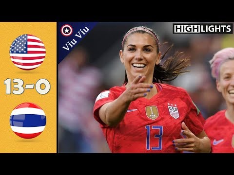 USA vs Thailand 13-0 All Goals & Highlights | 2019 WWC