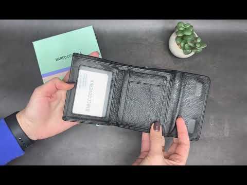 Чёрный маленький женский кошелёк Marco Coverna MC-2047A-1 video